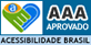 AAA - Aprovado pela Acessibilidade Brasil.